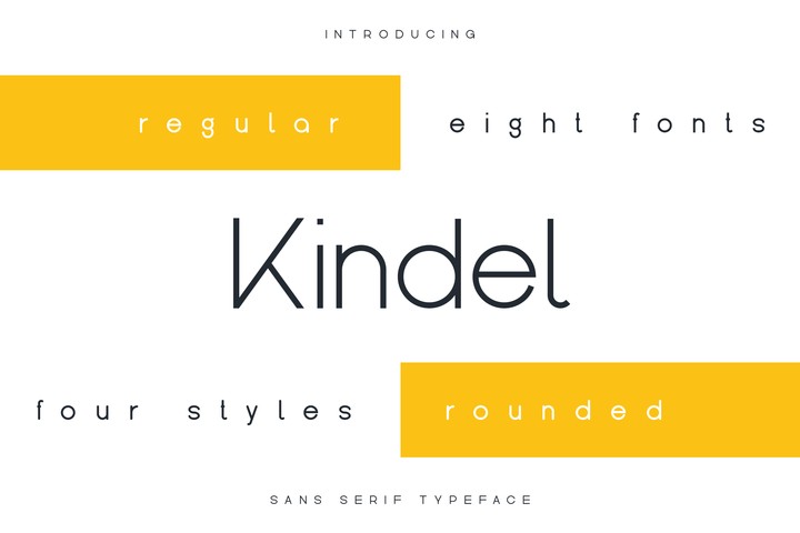 Przykład czcionki Kindel Regular